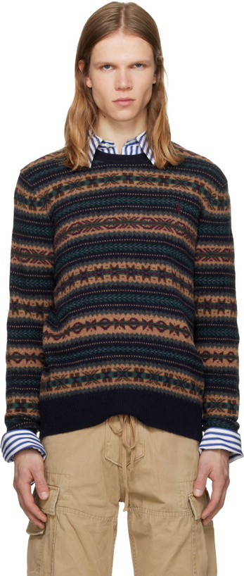 Photo: Polo Ralph Lauren Navy Fair Isle Wool Sweater