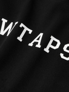 WTAPS - Academy Logo-Print Appliquéd Cotton-Jersey Sweatshirt - Black