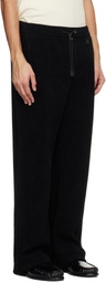 WOOYOUNGMI Black Banded Ribbed Sweatpants