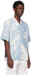 OAMC Blue & White Printed Shirt