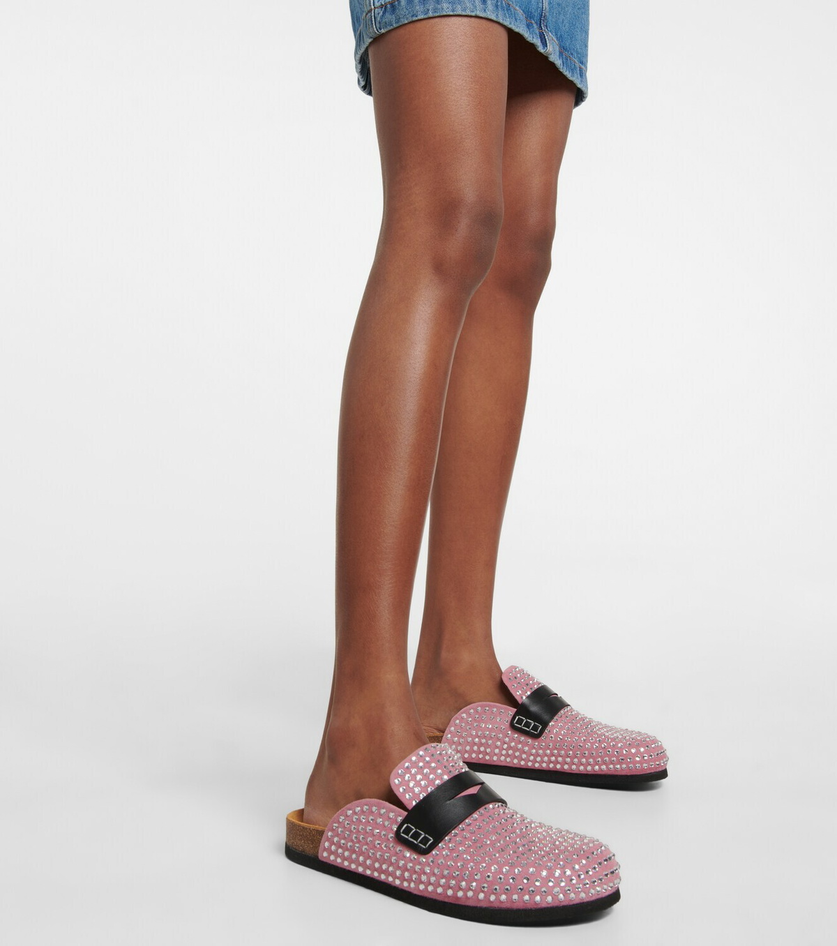 JW Anderson - Crystal-embellished suede slippers JW Anderson JW Anderson - Crystal-embellished suede slippers JW Anderson