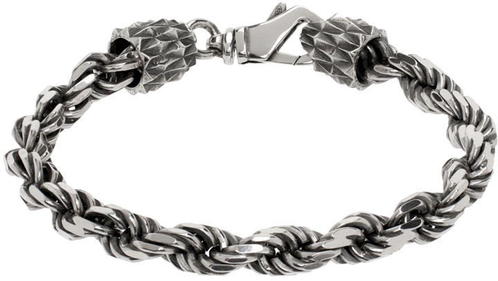 Photo: Emanuele Bicocchi Silver Large Rope Chain Bracelet