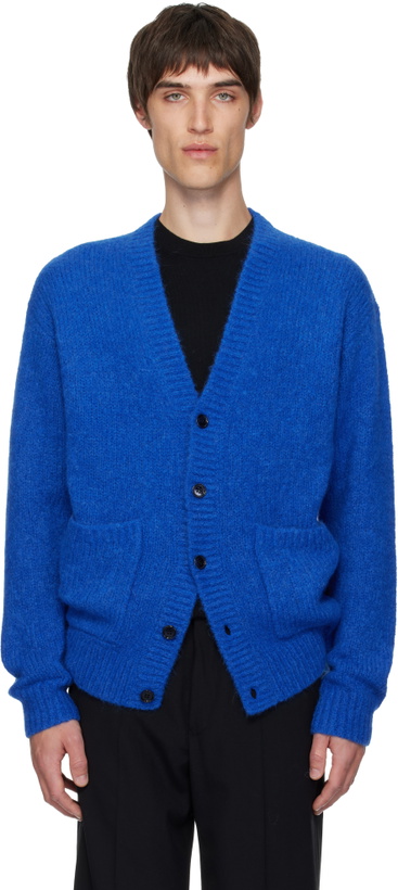 Photo: Dries Van Noten Blue Alpaca Cardigan