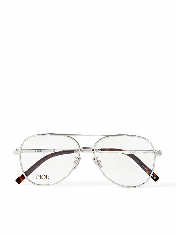 Photo: Dior Eyewear - DiorBlackSuit A2U Aviator-Style Tortoiseshell Acetate-Trimmed Silver-Tone Optical Glasses