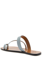 Atp Atelier Saletto Leather Sliders Light Grey