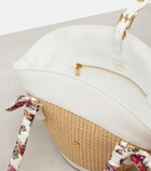 Dolce&Gabbana Capri Medium leather-trimmed raffia tote bag