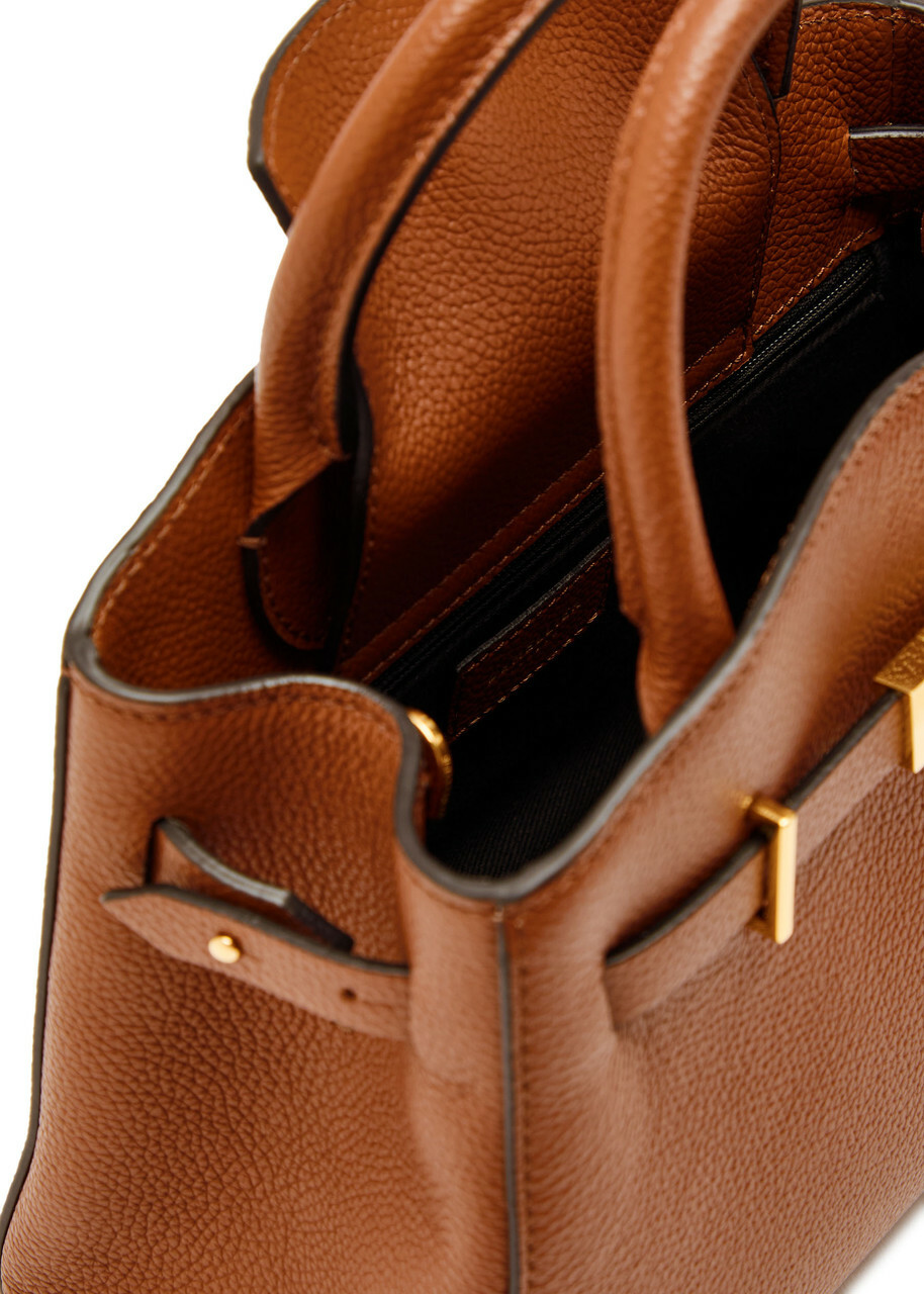 Demellier The Small Hudson Grained Leather top Handle bag - Tan - One Size