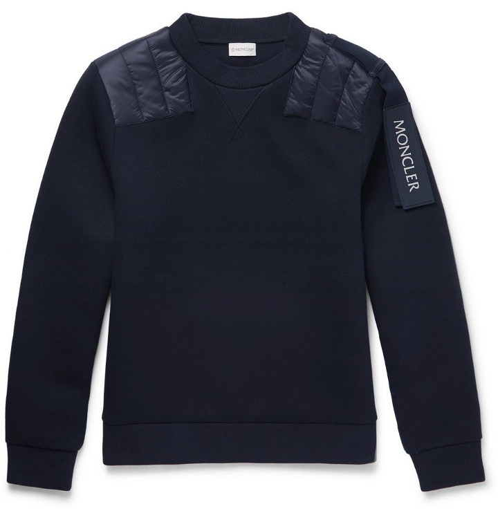 Photo: Moncler C - Shell-Panelled Cotton-Jersey Sweatshirt - Men - Navy