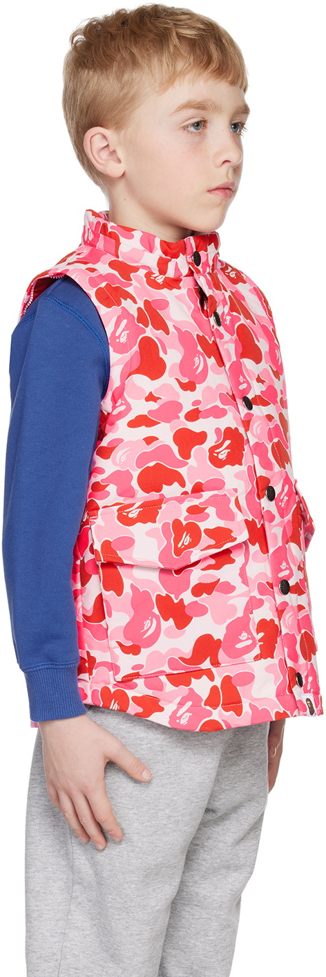 BAPE Kids Pink Camo Shark Down Jacket