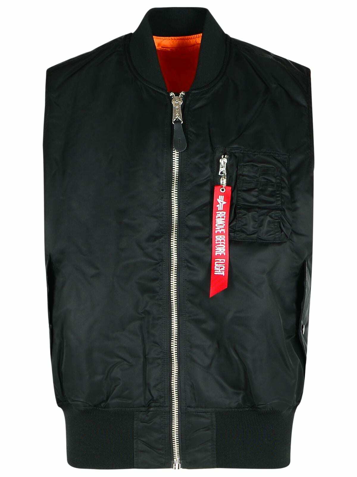 Alpha Industries Ma-1 Vest Vest In Black Nylon Alpha Industries