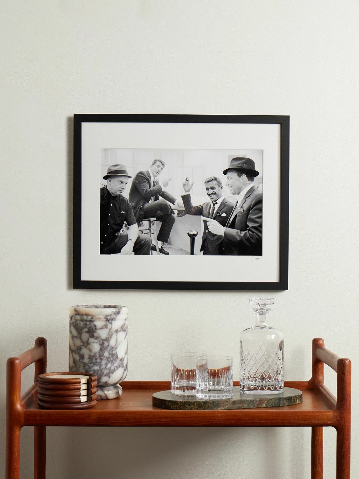 Sonic Editions - Framed 1963 Frank Sinatra &amp; The Rat Pack Print, 16" x 20"