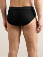 Zegna - Ribbed Cotton and Modal-Blend Briefs - Black