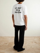 Valentino Garavani - Le Chat De La Maison Printed Cotton-Jersey T-Shirt - Neutrals