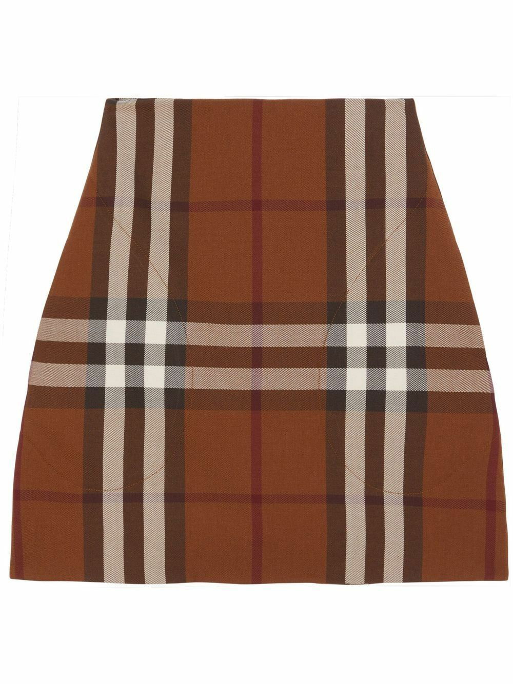 BURBERRY - Check Motif Mini Skirt