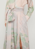 Bernadette Beatrice Printed Stretch-cotton Maxi Shirt Dress Pink