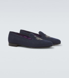 Ralph Lauren Purple Label Alonzo embroidered linen loafers