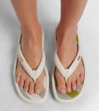 Tod's Striped leather thong sandals