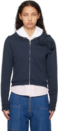 Sandy Liang Navy Sookie Hoodie