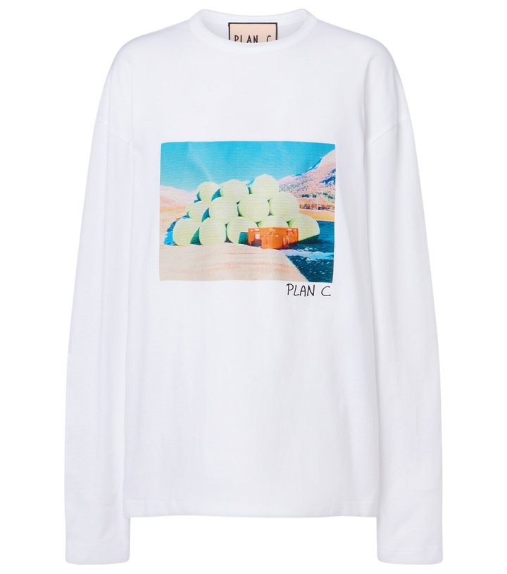Photo: Plan C Printed cotton jersey T-shirt