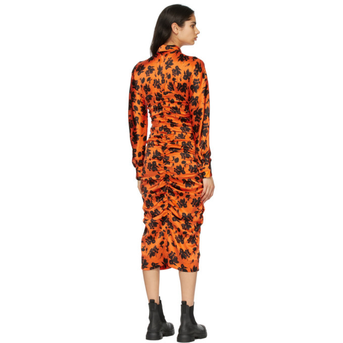 ganni silk stretch satin dress leopard ganni leopard slip dress