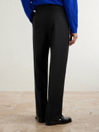 Jil Sander - Straight-Leg Pleated Virgin Wool Trousers - Black