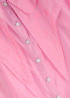 Sister Jane Coracle Embroidered Lyocell-blend Blouse Pink