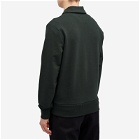 Fred Perry Men's Zip Neck Collar Sweatshirt in Night Green