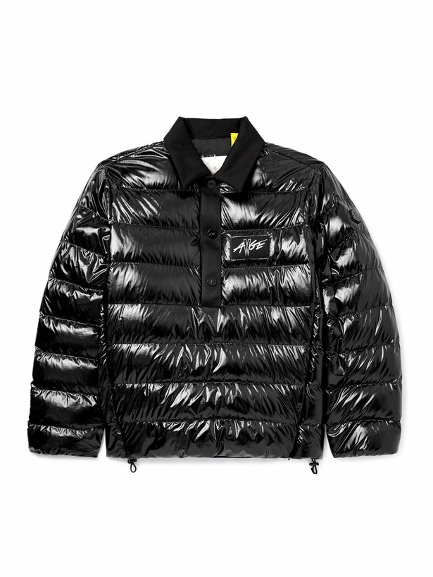 Photo: Moncler Genius - A$AP Rocky Logo-Appliquéd Quilted Shell Down Jacket - Black