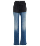 Peter Do - Two-tone high-rise straight jeans