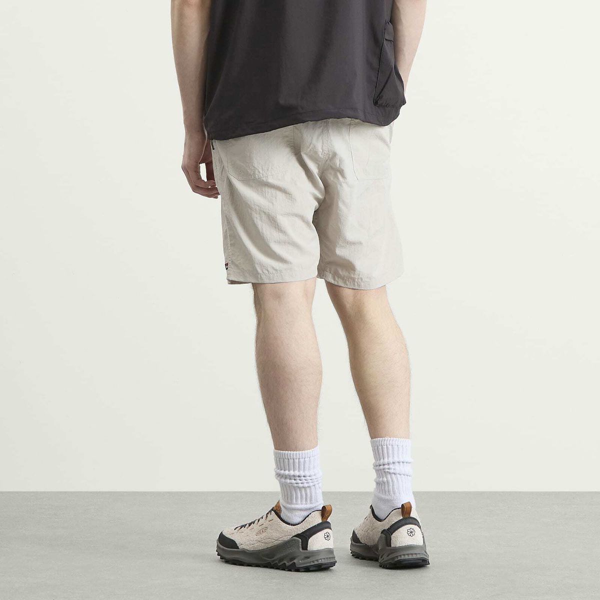 NANGA Men's Nylon Tusser Easy Shorts in Ivory