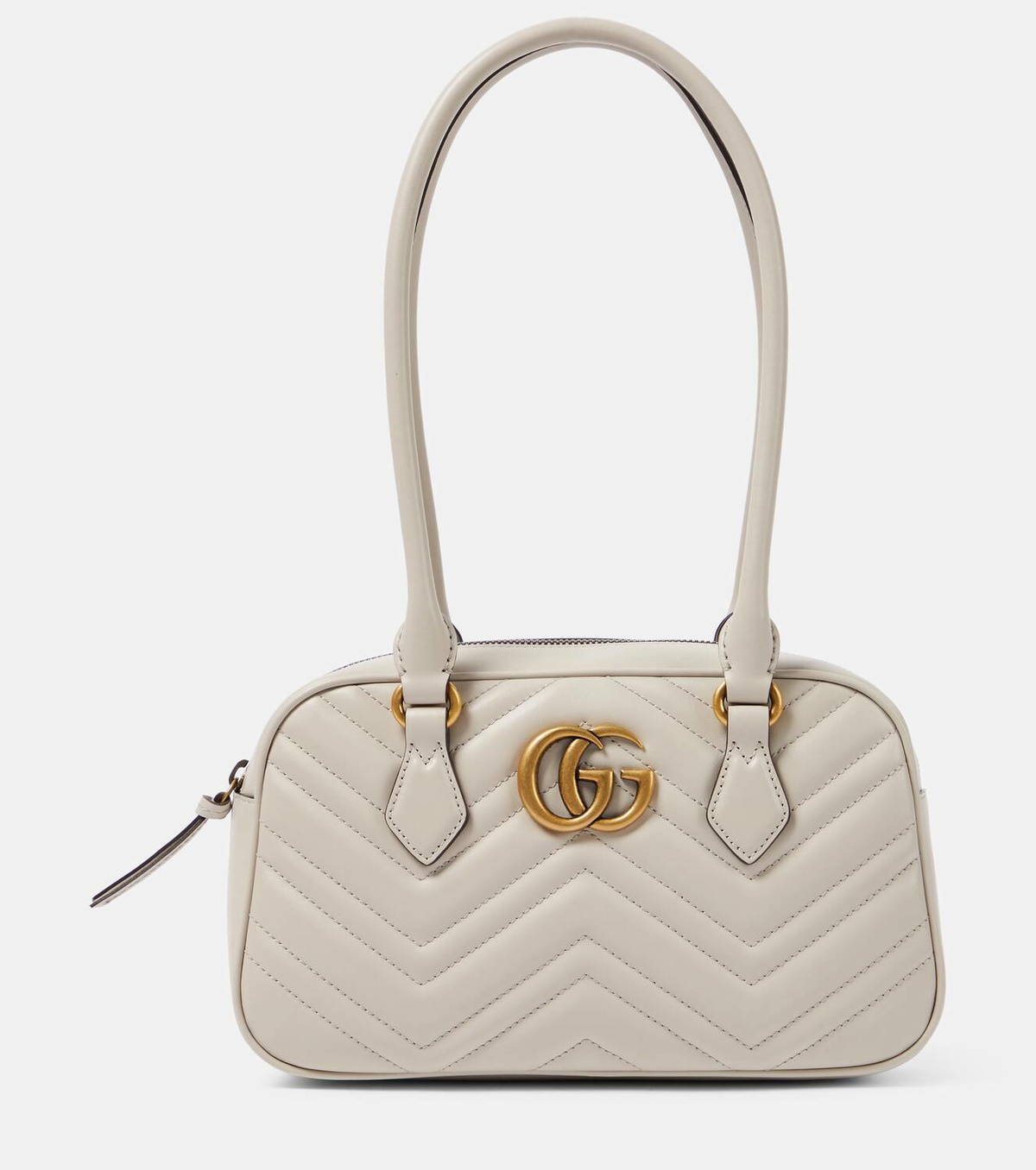 【関税&送料込】Gucci Chalk Leather Small Petite Gg Handbag Gucci Small Petite GG leather shoulder bag Gucci