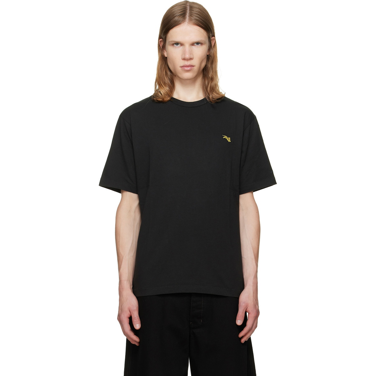 Lad Musician Black Big Flower T-Shirt Lad Musician