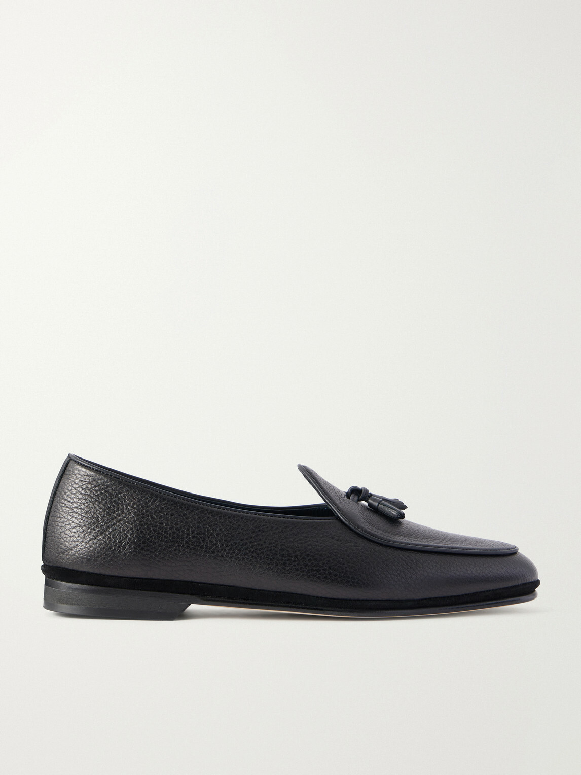 Rubinacci - Marfy Tasseled Full-Grain Leather Loafers - Black