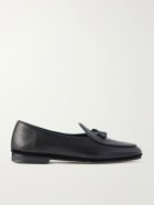 Rubinacci - Marfy Tasseled Full-Grain Leather Loafers - Black