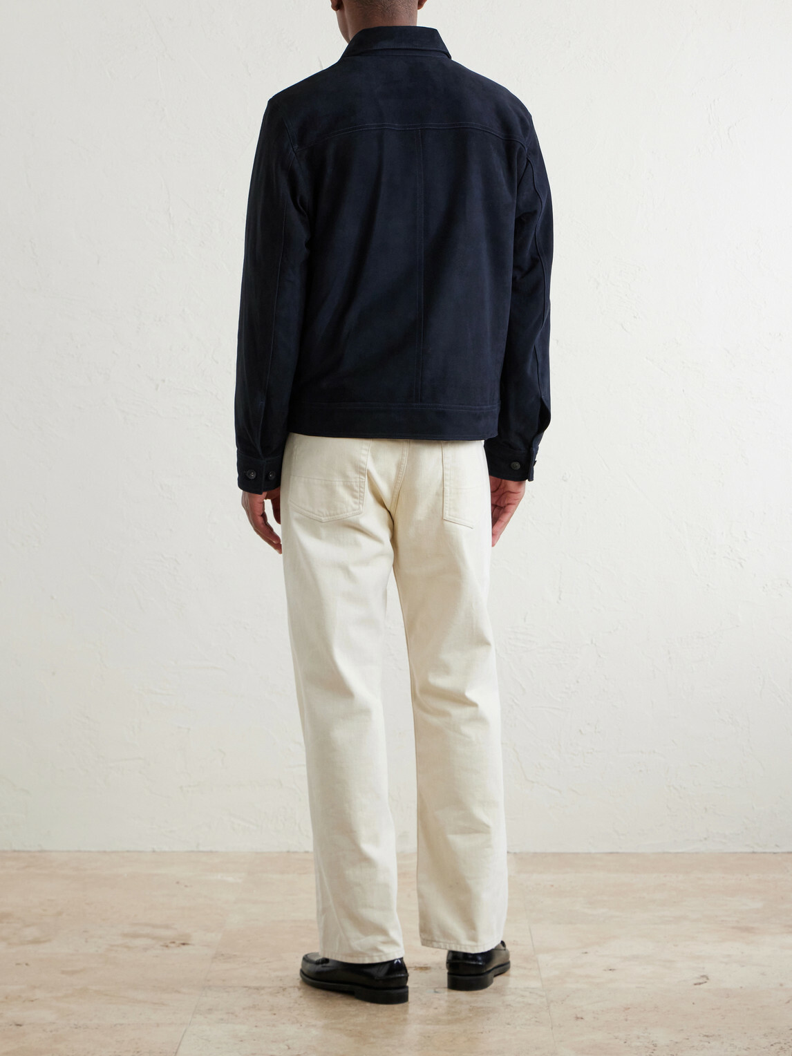 Rag & Bone - Suede Trucker Jacket - Blue