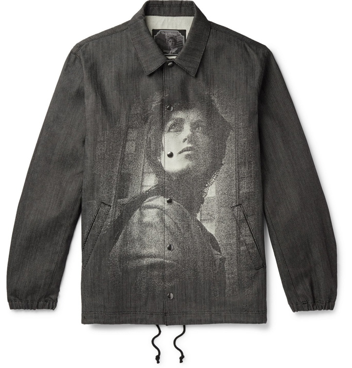 Photo: Undercover - Cindy Sherman Printed Embroidered Denim Coach Jacket - Black