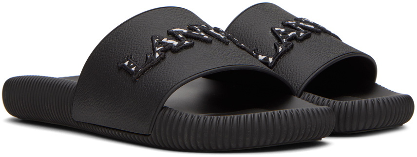 Lanvin Black Arpege Slides