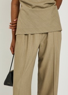 Calvin Klein Fernanda Wide-leg Wool-blend Trousers Light Brown