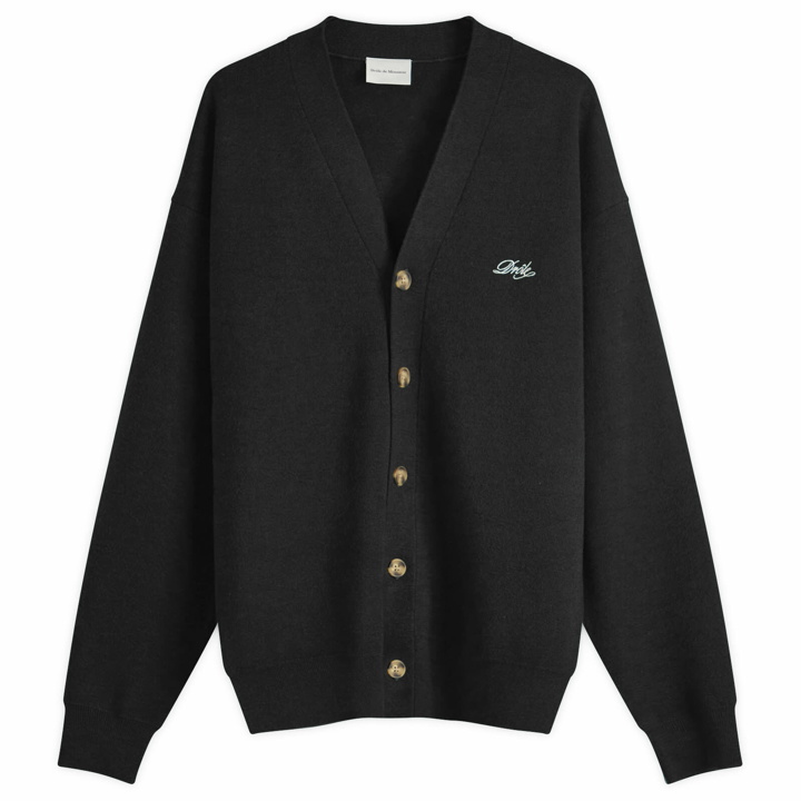 Photo: Drôle de Monsieur Men's Logo Cardigan in Black