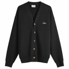 Drôle de Monsieur Men's Logo Cardigan in Black