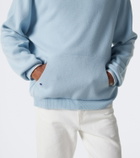 God's True Cashmere Cashmere hoodie with lapis lazuli