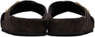 TOM FORD Brown Suede Wicklow T Slides