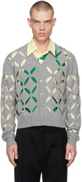 Stefan Cooke Gray Slashed Cardigan