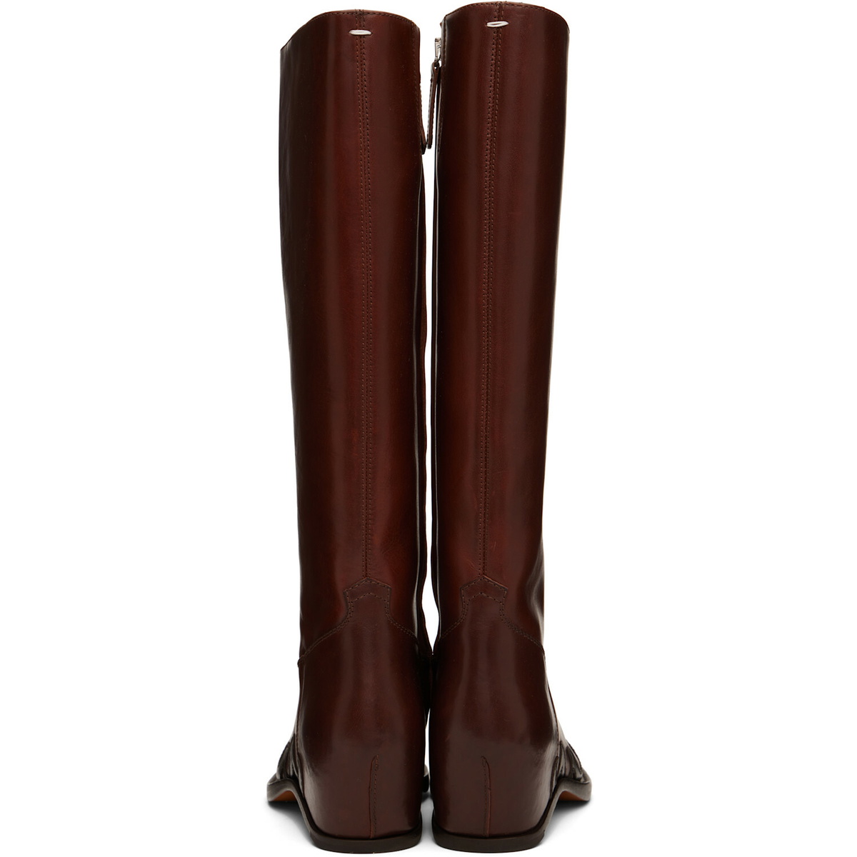 Maison Margiela Tan Heel-Less Western Knee Boots