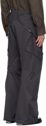 NVRFRGT Gray Twisted Cargo Pants