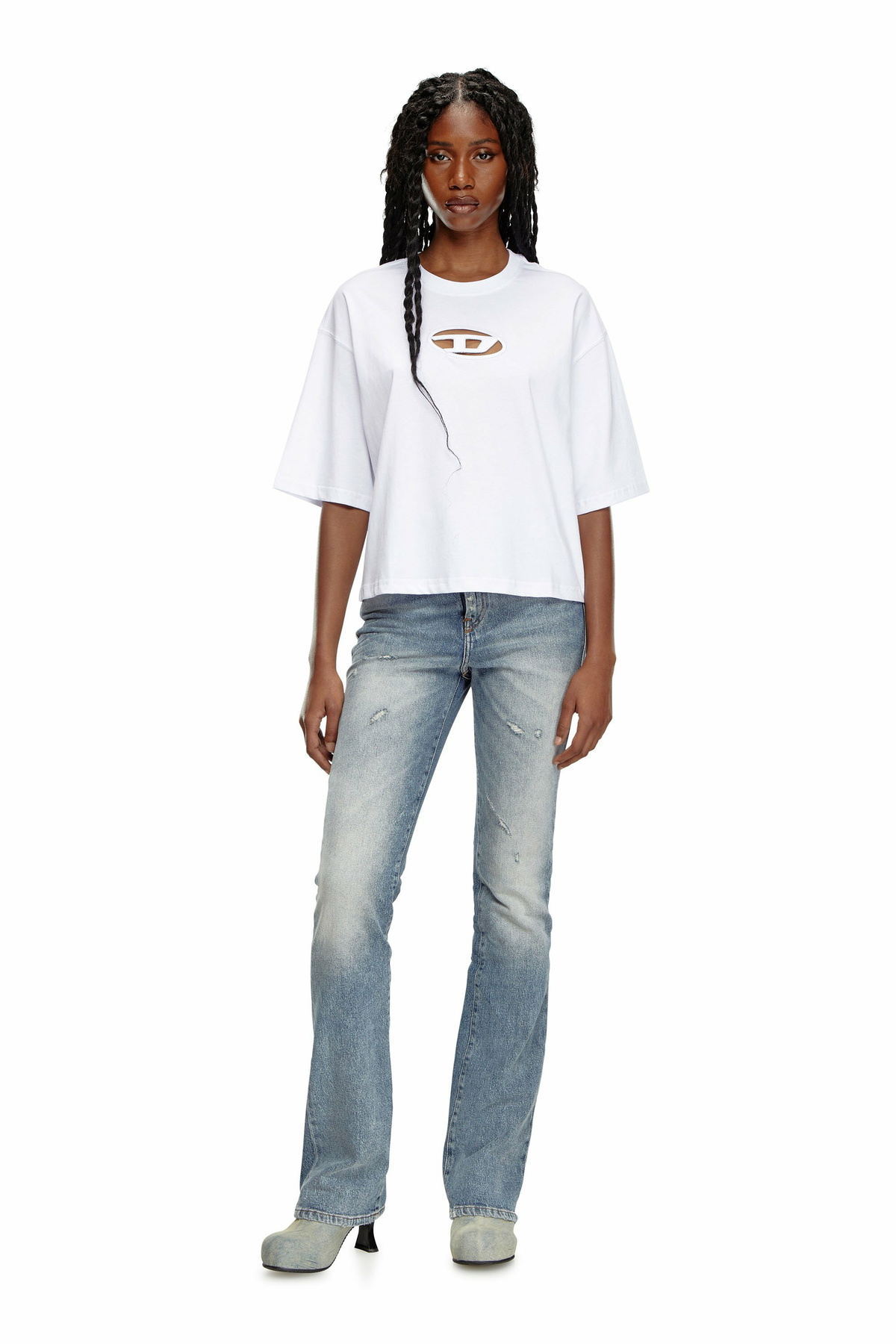 Tシャツ・カットソー DIESEL Women Tops A141890DALX100 WHITE A14929_0GRAI_100_H.jpg
