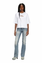 Diesel Boxy T-shirt with cut-out Oval D logo - T-Shirts Womens in White