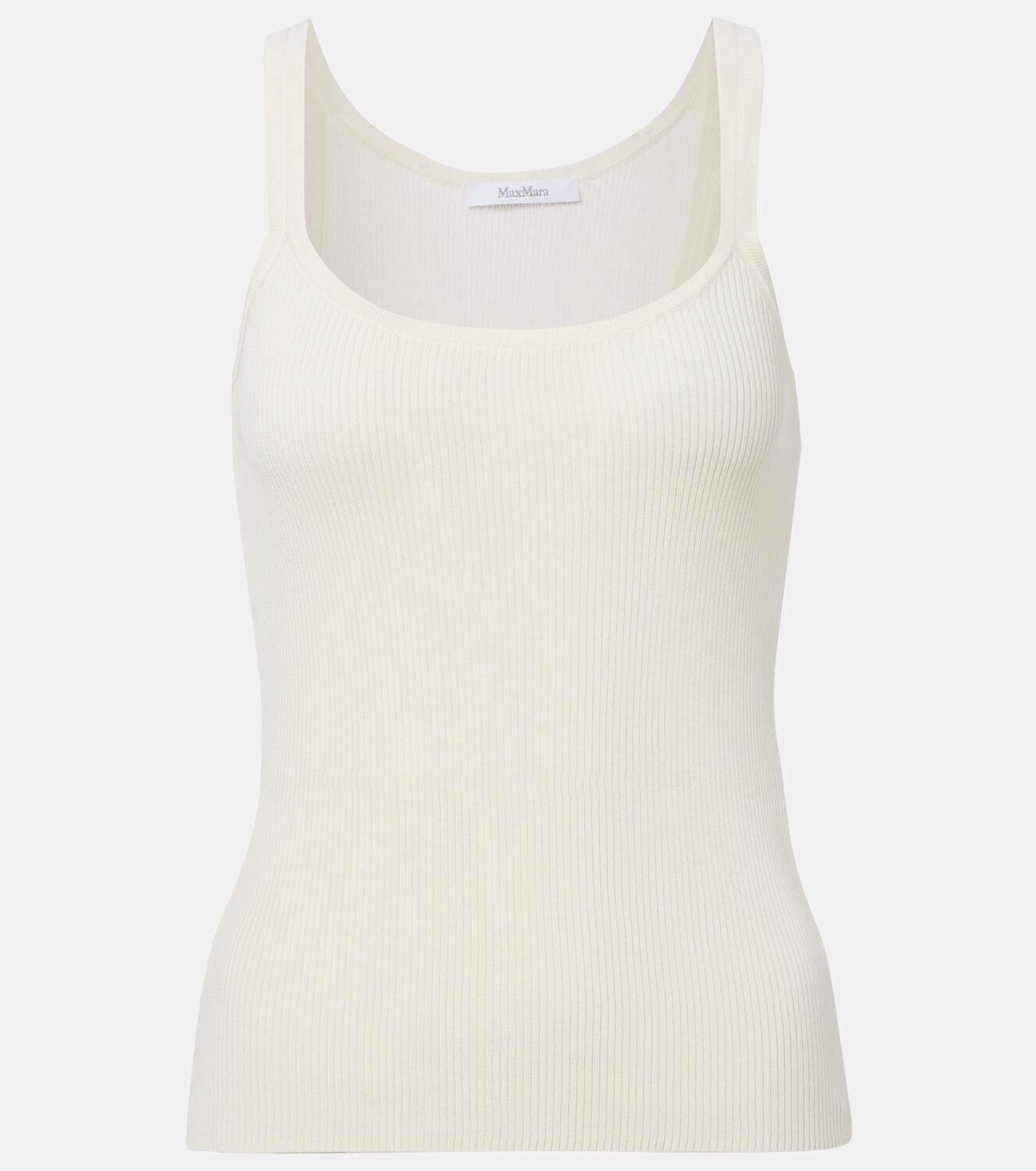 Max Mara Helier ribbed-knit cotton-blend tank top