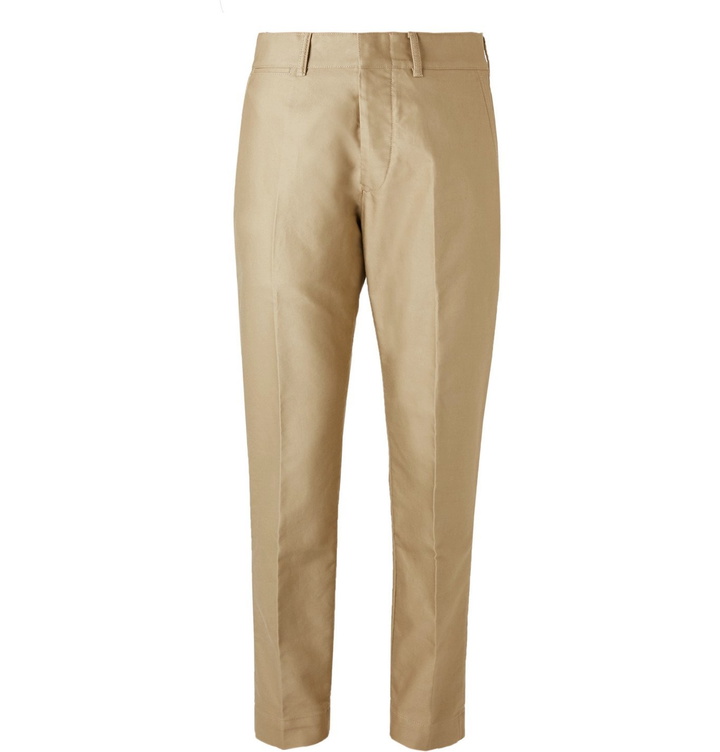 Photo: TOM FORD - Cotton-Sateen Trousers - Neutrals