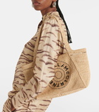 Stella McCartney Logo raffia tote bag